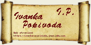 Ivanka Popivoda vizit kartica